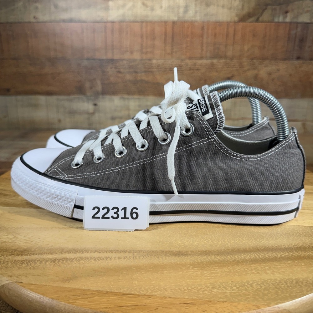 Converse All Star Sneakers Womens 9 Gray Chuck Taylor Low Top Canvas Casual Shoe